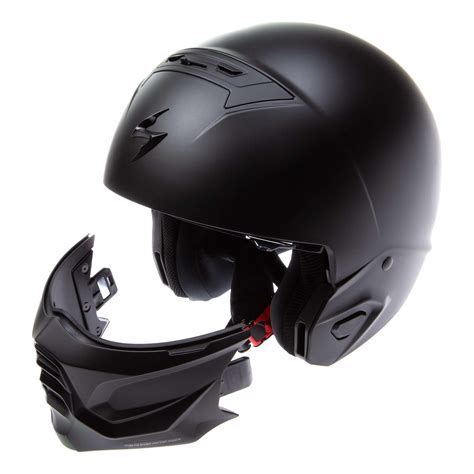 Casque Transformable Scorpion Exo Combat Ii Solid Noir Mat Casque