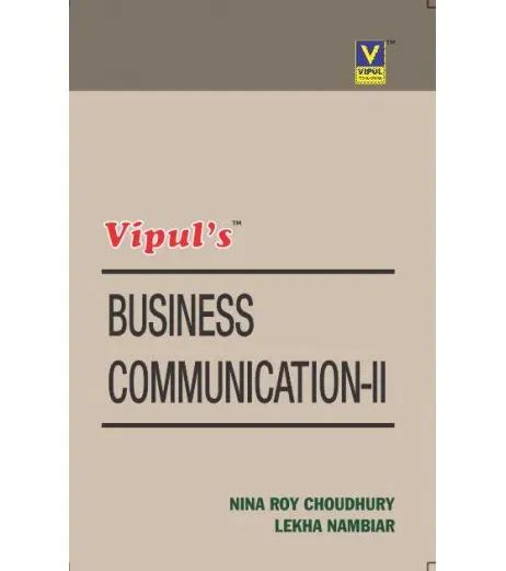 Business Communication Ii Fyb Sem Vipul Prakashan Nina Roy