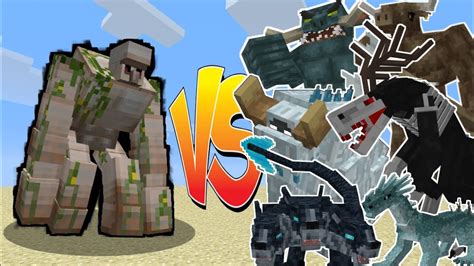 New Mutant Iron Golem Vs All Creatures In Minecraft 😲🤯 Minecraft 117