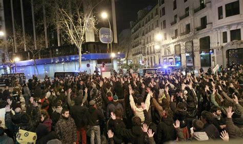 Manifestación solidaria en Madrid con los estudiantes valencianos