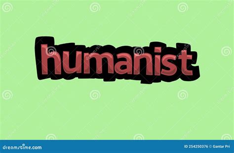 Humanist Writing Vector Design On A Green Background Cartoondealer