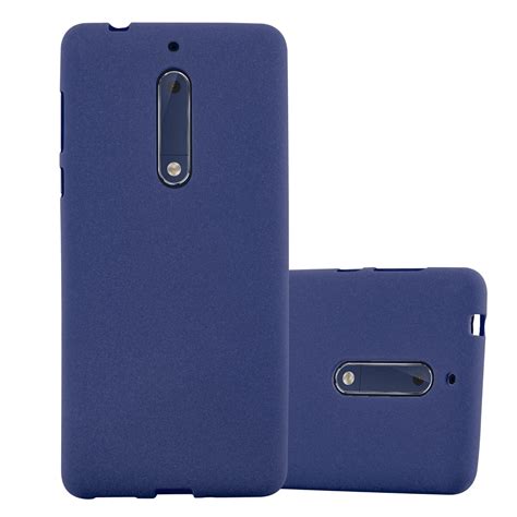 Cadorabo Coque pour Nokia 5 2017 en Frost Bleu FONCÉ Housse