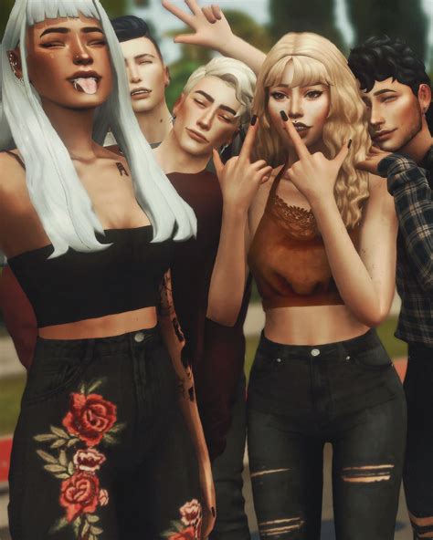 Gang Gang Posepack Collection Sims 4 Couple Poses Sims 4 Teen Sims