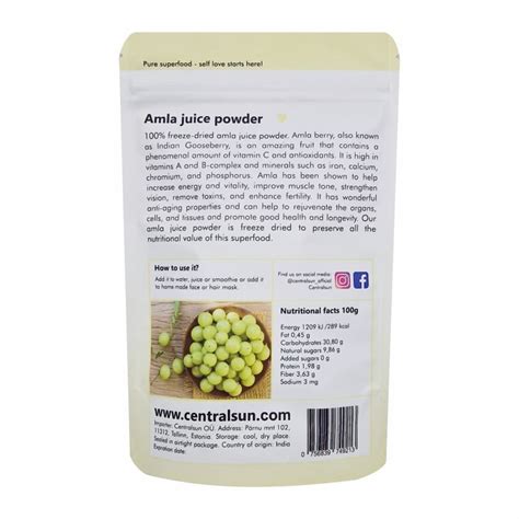 Freeze Dried Amla Juice Powder Antioxidant Immune Booster