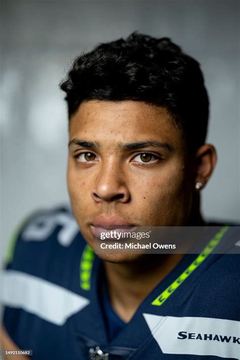 Zach Charbonnet Of The Seattle Seahawks Poses For A Portrait During