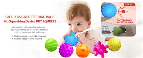 Rohsce Sensory Balls For Kids 6pcs Textured Multi Ball Set