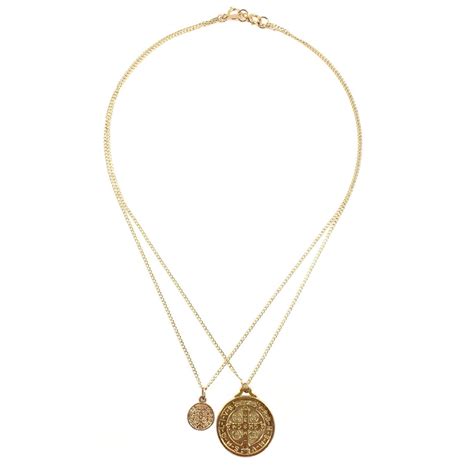 Coin Medallion Necklace Gold Coin Necklace Gold Medallion - Etsy