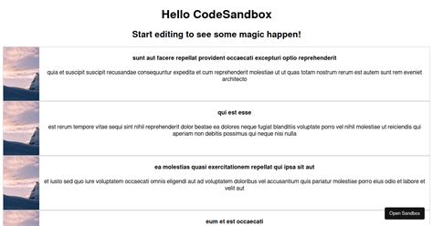 Example React Class Component Codesandbox