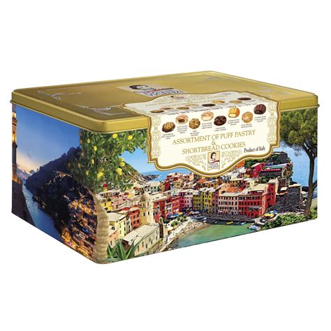 Matilde Vicenzi Mediterraneo Puff Pastry Cookie Gift Tin Imported