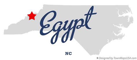 Map of Egypt, NC, North Carolina