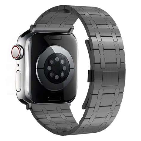 Apple Watch Premium Stalen Band Zwart Smartwatchbanden Nl