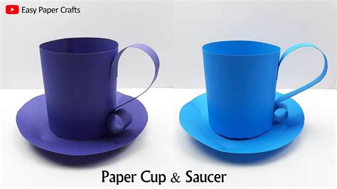 Paper Things How To Make A Paper Cup With Saucer DIY Mini Paper Tea