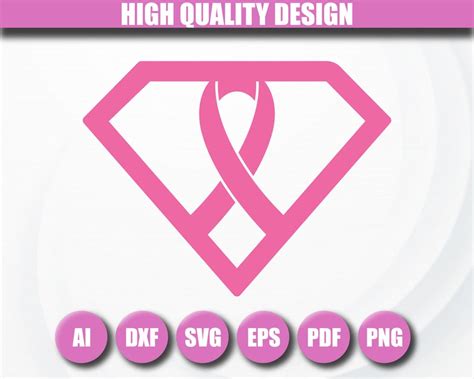 Super Hero Svg Breast Cancer Svg Pink Ribbon Svg Breast Etsy