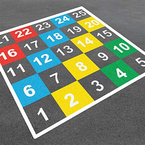 School Number Grid 1 25 Markings Project Playgrounds