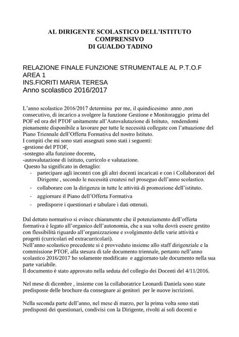 PDF RELAZIONE FINALE FUNZIONE STRUMENTALE AL P T O F RELAZIONE