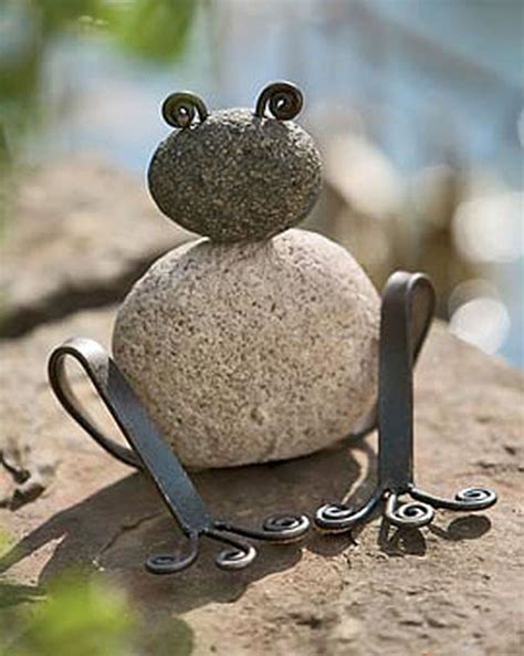 Stone Frog Garden Sculpture Buy From Gardener S Supply Pebble Art