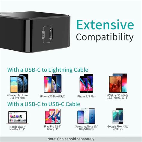 Choetech Wall Charger Usb C W Pd W Usb