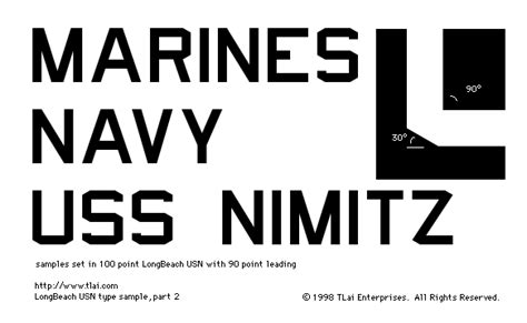 Longbeachusn Text Samples Navy Marines Uss Nimitz Detail Of Angles