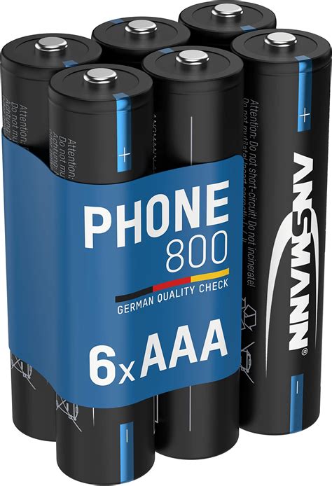 ANSMANN NiMH Akku Micro AAA 800 MAh 1 2 V Wiederaufladbar Geringe