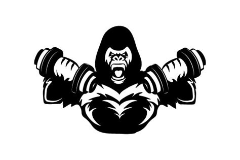 Silverback Gorilla Lifting Weights