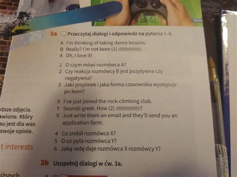 Przeczytaj Dialog I Odpowiedz Na Pytania Uzupe Nij Dialog W W A