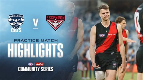 Geelong V Essendon Highlights Aami Community Series Afl Youtube