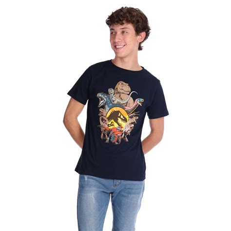 Playera Universal Hombre Estampado Frontal Jurassic World Delsol