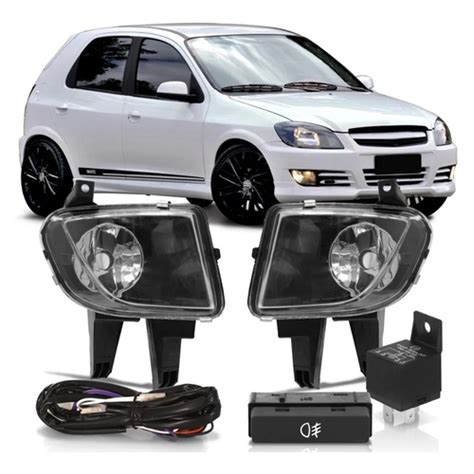 Kit Farol Neblina Milha Celta Prisma 2012 2013 2014 2015 Botão Original