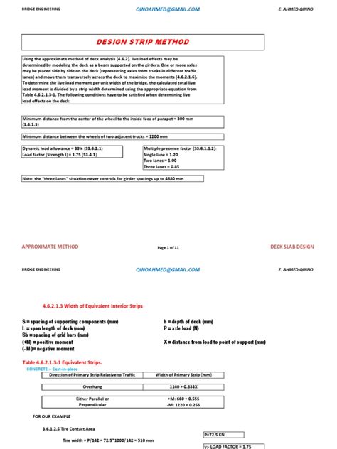 strip method  bridge civil engineering