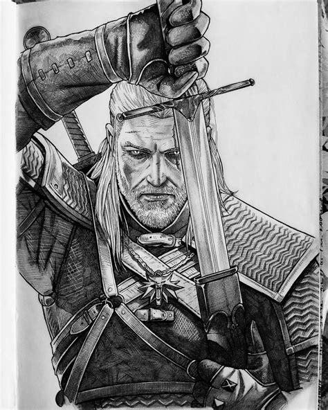 Geralt of Rivia : r/drawing