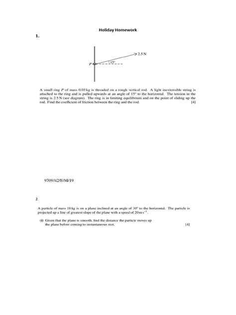 Friction Worksheet | PDF