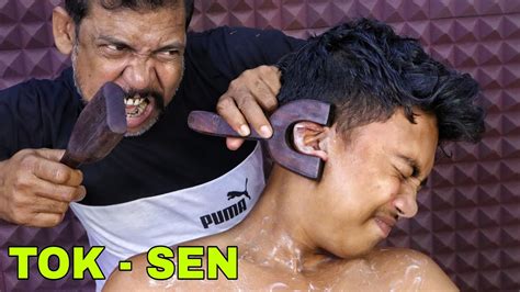 Epic Tok Sen Massage By Asim Barber Heavy Oil Body Massage Head