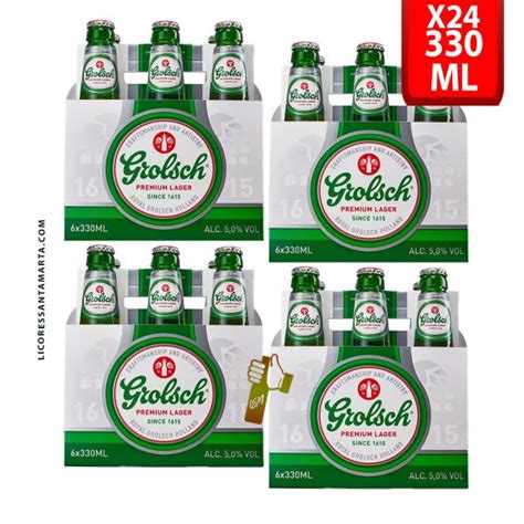 CERVEZA GROLSCH BOTELLA 330ml X 24 Unds Licores Santa Marta