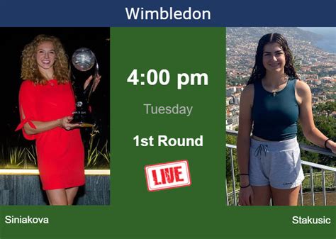 How to watch Siniakova vs. Stakusic on live streaming in Wimbledon on ...