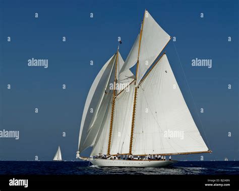 Classic Yacht Eleonora Sailing The Mediterranean During The October