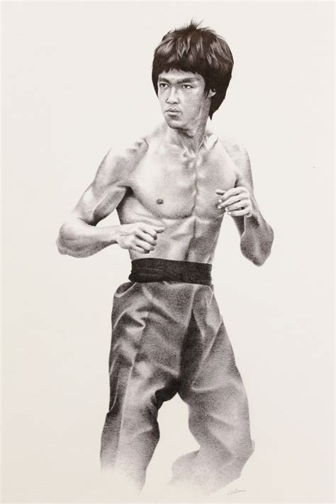 Bruce Lee Portrait Original Artwork Portrait Drawing Celebrity