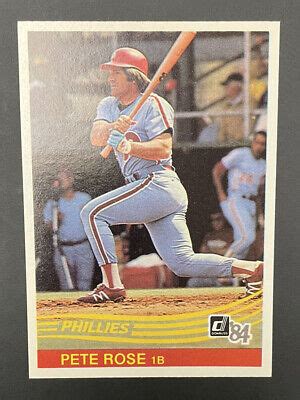 1984 Donruss Pete Rose 61 Philadelphia Phillies EBay