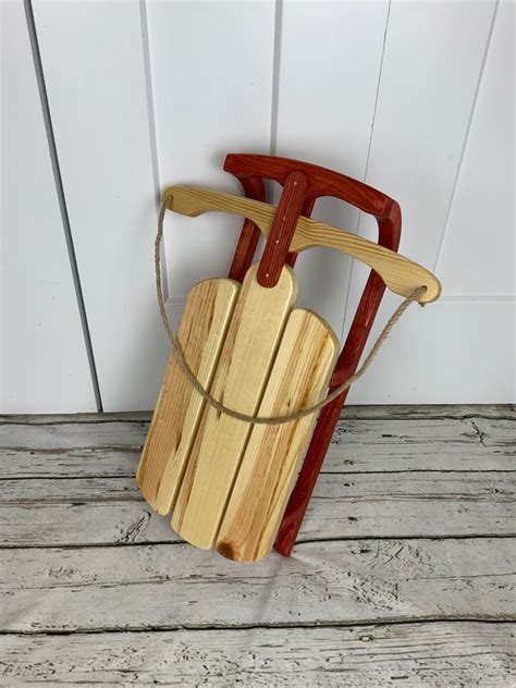 Wooden Decorative Sled / Old Fashioned Sled - Etsy