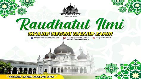 Live Kuliah Subuh Masjid Negeri Masjid Zahir Edisi