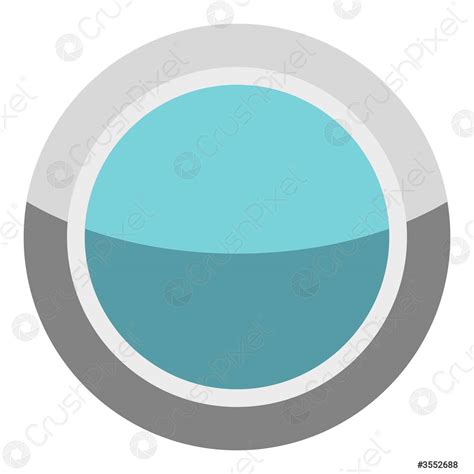 Blue Round Button Icon Cartoon Style Stock Vector Crushpixel