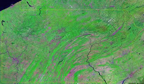 Pennsylvania Satellite Images - Landsat Color Image