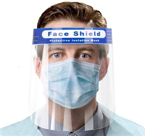 Adult Face Shield Mask Clear Anti Fog Pet Recyclable Plastic Pack