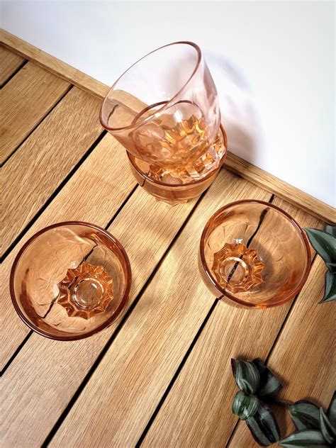 Set Verres Roses Vintage Coucou Retro