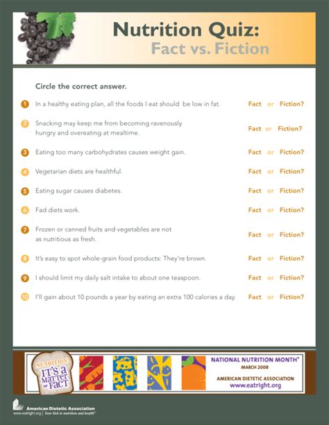 Food And Nutrition Quiz With Answers Chapter 8 Food And Nutr