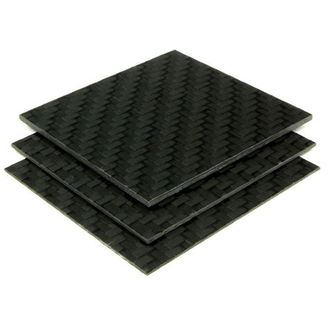 100 3K Plain Weave Carbon Fiber Sheet Laminate Board 100 X 250 X 0 5MM