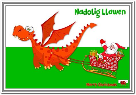 Welsh Christmas Cards Nadolig Llawen Merry Xmas Greetings In