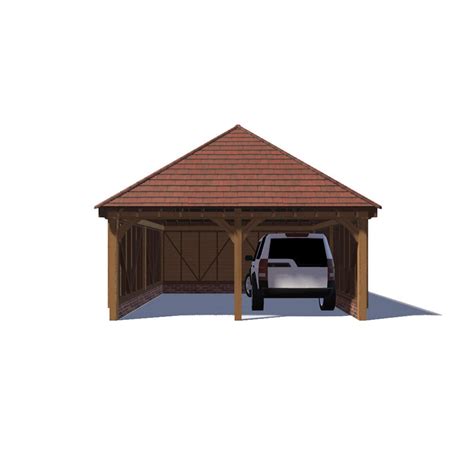 2 Bay Oak Garages 35 And 40 Deg Pitch Oakmasters Frames Direct