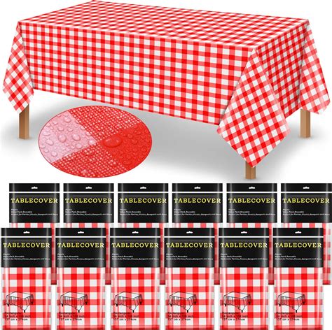 Amazon Anapoliz Plastic Checkered Tablecloth Pcs Pack