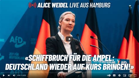 Klartext Mit Alice Weidel Live Aus Hamburg Ddbnews Org