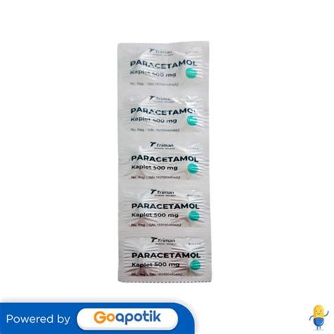 Jual PARACETAMOL TRIMAN 500 MG STRIP 10 KAPLET Shopee Indonesia